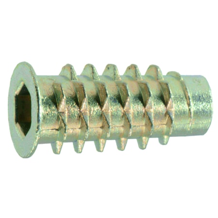 Midwest Fastener Hex Drive Threaded Insert, M6-1.00 Int Thrd Sz, 25 mm L, Zinc Alloy, 4 PK 32768